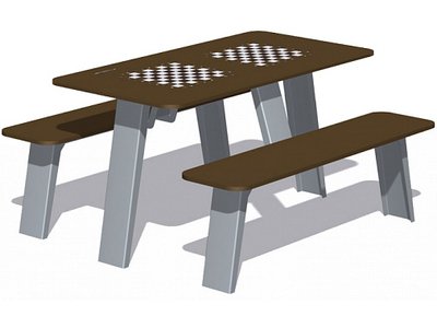 Стол со скамьями шахматный Romana 302.34.00-01 - вид 1