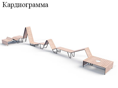 Скамья парковая Кардиограмма 10056