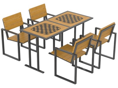 Стол шахматный парный 141.50 - вид 1