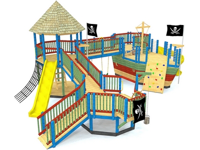 Игровая площадка TORUDA WOOD Пиратский корабль Эдварда Тэтча