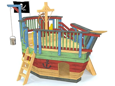 Игровой комплекс TORUDA WOOD Пиратский корабль Багровый рейдер - вид 1