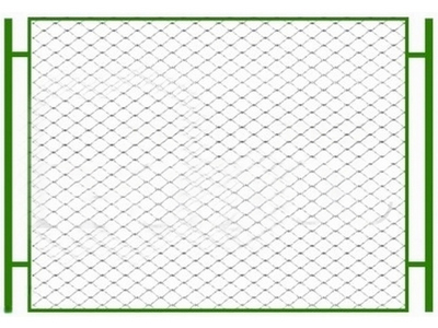 Забор секционный из сетки рабицы, ПВХ 1500*2000 - вид 1