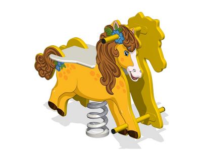 Качалка на одинарной пружине Ипподром 1