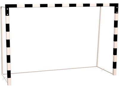 Ворота для мини-футбола гандбола с разметкой, профиль 80х80 мм без сетки - вид 1