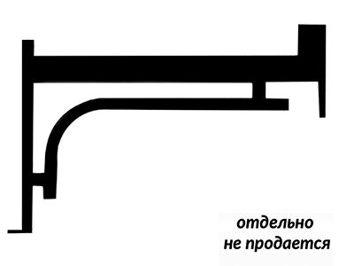 К16-А Кронштейн, труба 20х40х2 - вид 1