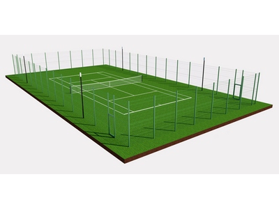 Теннисный корт TORUDA 5 (37х19, игровое поле 24х11) - вид 1